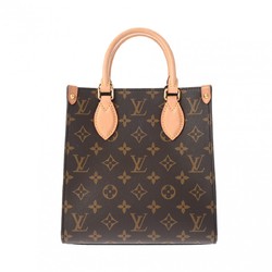 LOUIS VUITTON Louis Vuitton Monogram Sac Plat BB Tote Brown M45847 Unisex Canvas Handbag