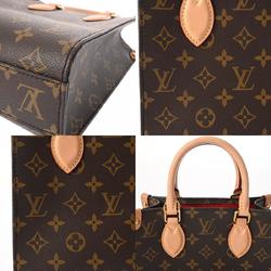 LOUIS VUITTON Louis Vuitton Monogram Sac Plat BB Tote Brown M45847 Unisex Canvas Handbag