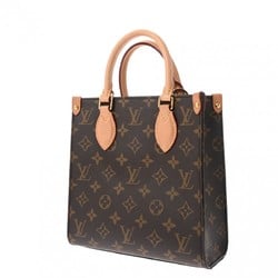 LOUIS VUITTON Louis Vuitton Monogram Sac Plat BB Tote Brown M45847 Unisex Canvas Handbag