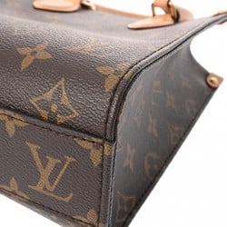 LOUIS VUITTON Louis Vuitton Monogram Sac Plat BB Tote Brown M45847 Unisex Canvas Handbag