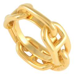 Hermes HERMES Chaine d'Ancre scarf ring GP gold