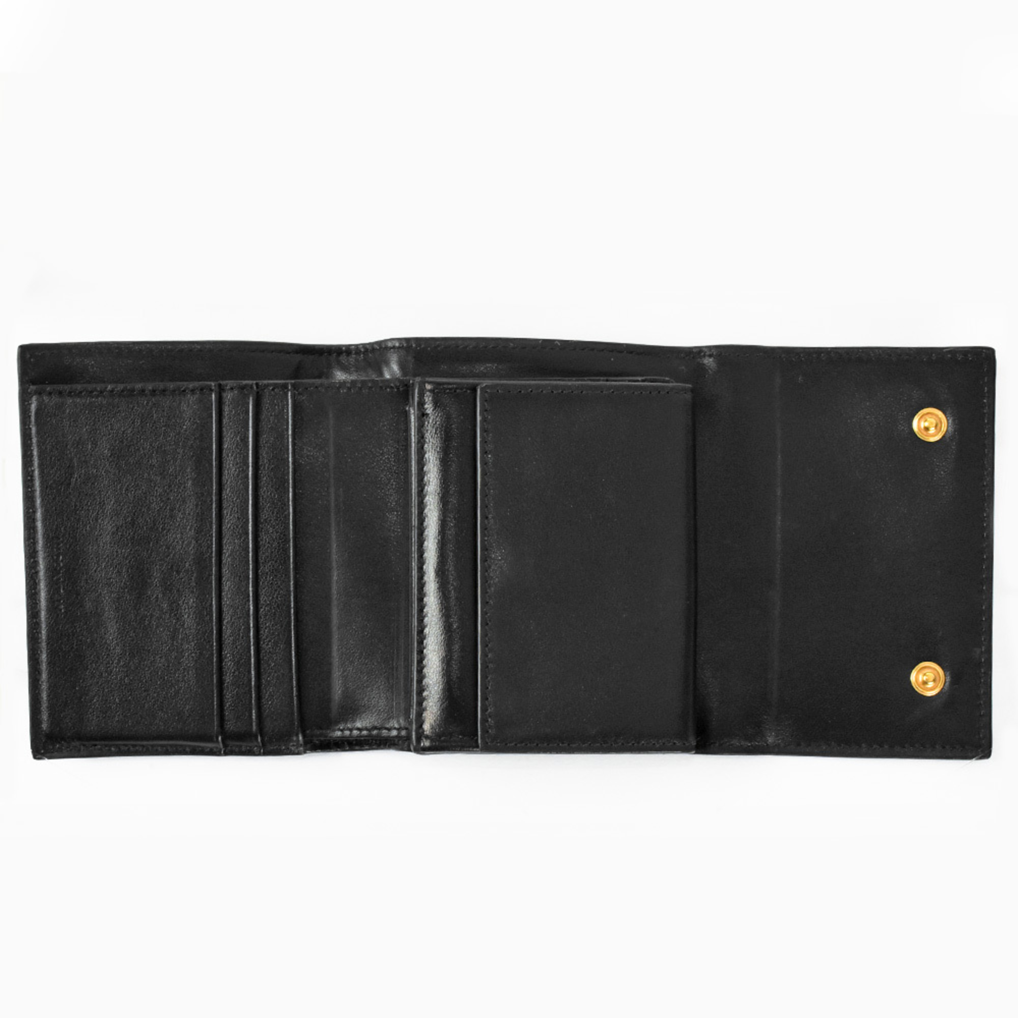 CELINE Small Trifold Wallet 10B573BEL.38NO Black Grained Calfskin