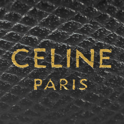 CELINE Small Trifold Wallet 10B573BEL.38NO Black Grained Calfskin