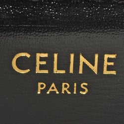 CELINE Classic Triomphe Shoulder Bag 187363BF4.38NO Black Shiny Calfskin