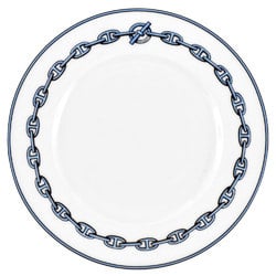 Hermes Chaine d'Ancre Plate, Blue, White, 22cm