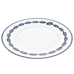 Hermes Chaine d'Ancre Plate, Blue, White, 22cm