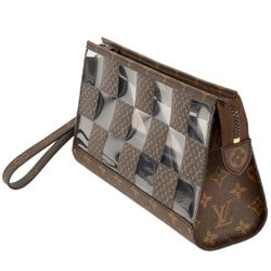 Louis Vuitton LOUIS VUITTON Monogram Chess Stand Pouch Second Bag Canvas M81588 RFID (IC Chip) Built-in Clutch