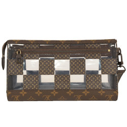 Louis Vuitton LOUIS VUITTON Monogram Chess Stand Pouch Second Bag Canvas M81588 RFID (IC Chip) Built-in Clutch