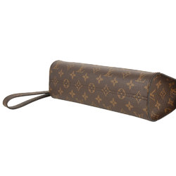 Louis Vuitton LOUIS VUITTON Monogram Chess Stand Pouch Second Bag Canvas M81588 RFID (IC Chip) Built-in Clutch