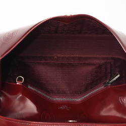 Cartier Happy Birthday Handbag Patent Leather Red Bordeaux Women's