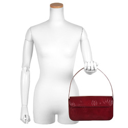 Cartier Happy Birthday Handbag Patent Leather Red Bordeaux Women's