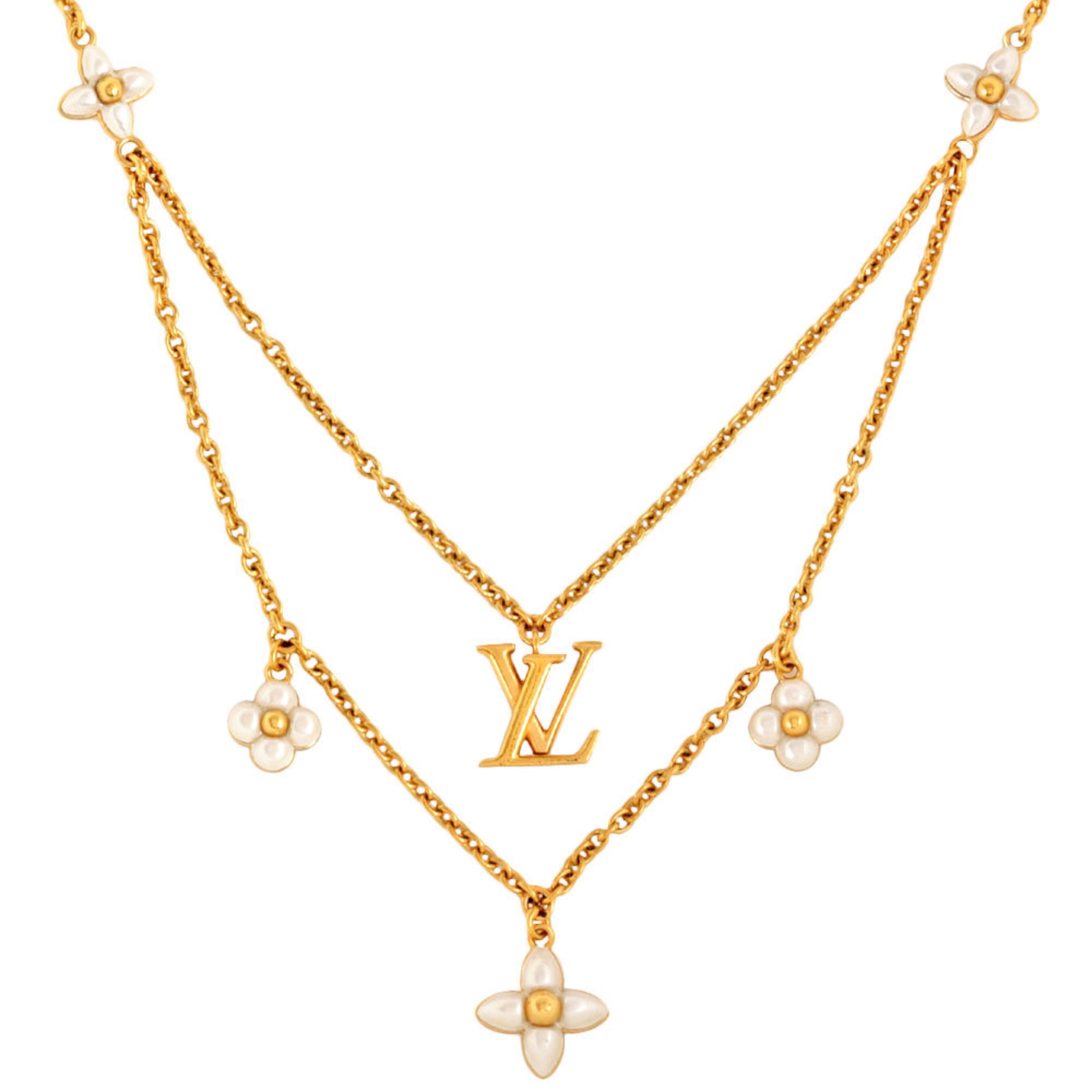 LOUIS VUITTON LV Floragram Necklace Metal M00981 GK0233