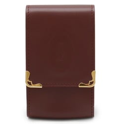 Cartier Must Line Cigarette Case, Tobacco Multi-Pouch, Leather, Bordeaux, L3000458