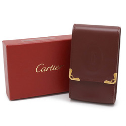 Cartier Must Line Cigarette Case, Tobacco Multi-Pouch, Leather, Bordeaux, L3000458