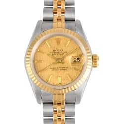 Rolex ROLEX 69173 Datejust 7 digits 9 Manufactured around 1985 Automatic watch Gold Champagne mosaic dial Ladies