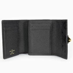 Louis Vuitton LOUIS VUITTON Portefeuille Metis Compact Tri-fold Wallet Monogram Empreinte M80880 Black RFID (IC chip) Built-in Leather