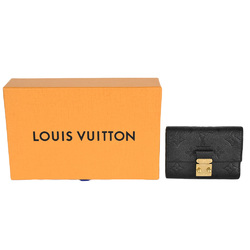 Louis Vuitton LOUIS VUITTON Portefeuille Metis Compact Tri-fold Wallet Monogram Empreinte M80880 Black RFID (IC chip) Built-in Leather