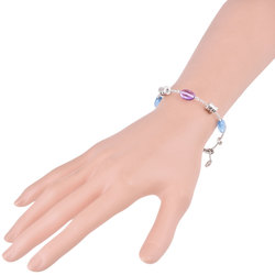 BVLGARI B-zero1 Element Bracelet Amethyst K18WG Blue Topaz Women's