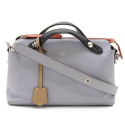 FENDI BY THE WAY Medium Handbag Shoulder Bag Leather Light Blue Gray Black Salmon Red 8BL124 ()