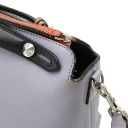 FENDI BY THE WAY Medium Handbag Shoulder Bag Leather Light Blue Gray Black Salmon Red 8BL124 ()