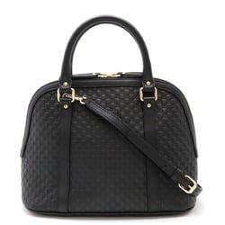 GUCCI Micro Guccissima Handbag Shoulder Bag Black 449663