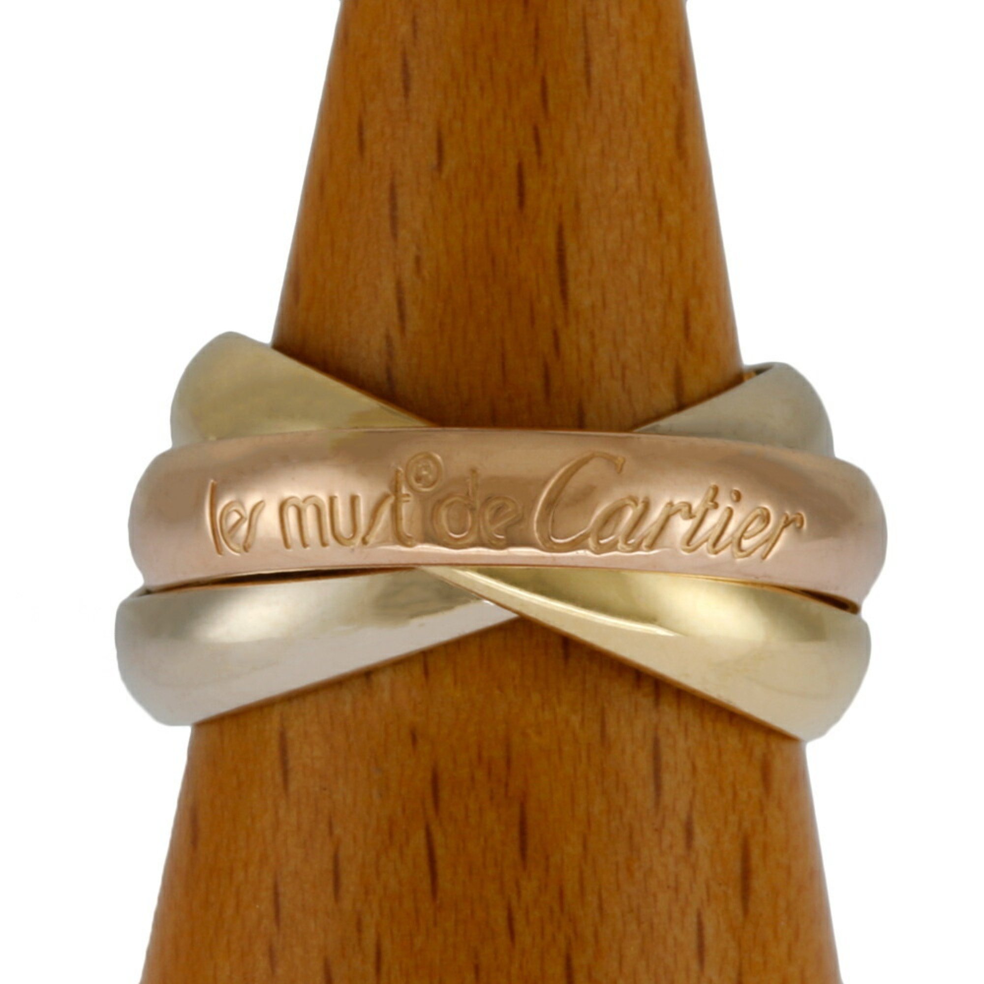 Cartier Trinity Ring, Size 8.5, 18K Gold, Women's, CARTIER