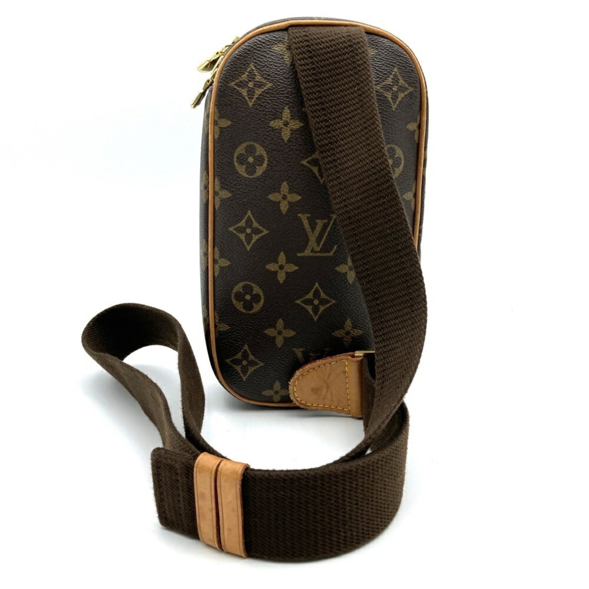 LOUIS VUITTON M51870 Pochette Ganjou Monogram Waist Bag, Pouch, Shoulder Brown, Women's