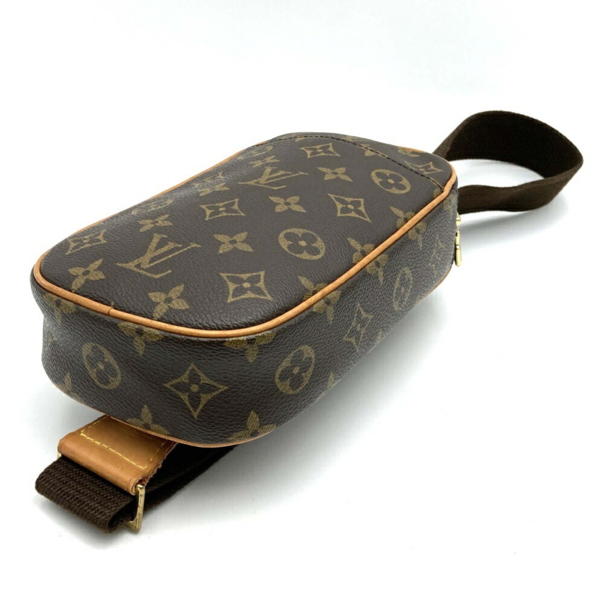 LOUIS VUITTON M51870 Pochette Ganjou Monogram Waist Bag, Pouch, Shoulder Brown, Women's