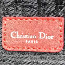 Christian Dior Dior BO A 0034 Saddle Bag Handbag Record Motif Multicolor Canvas Leather Women's