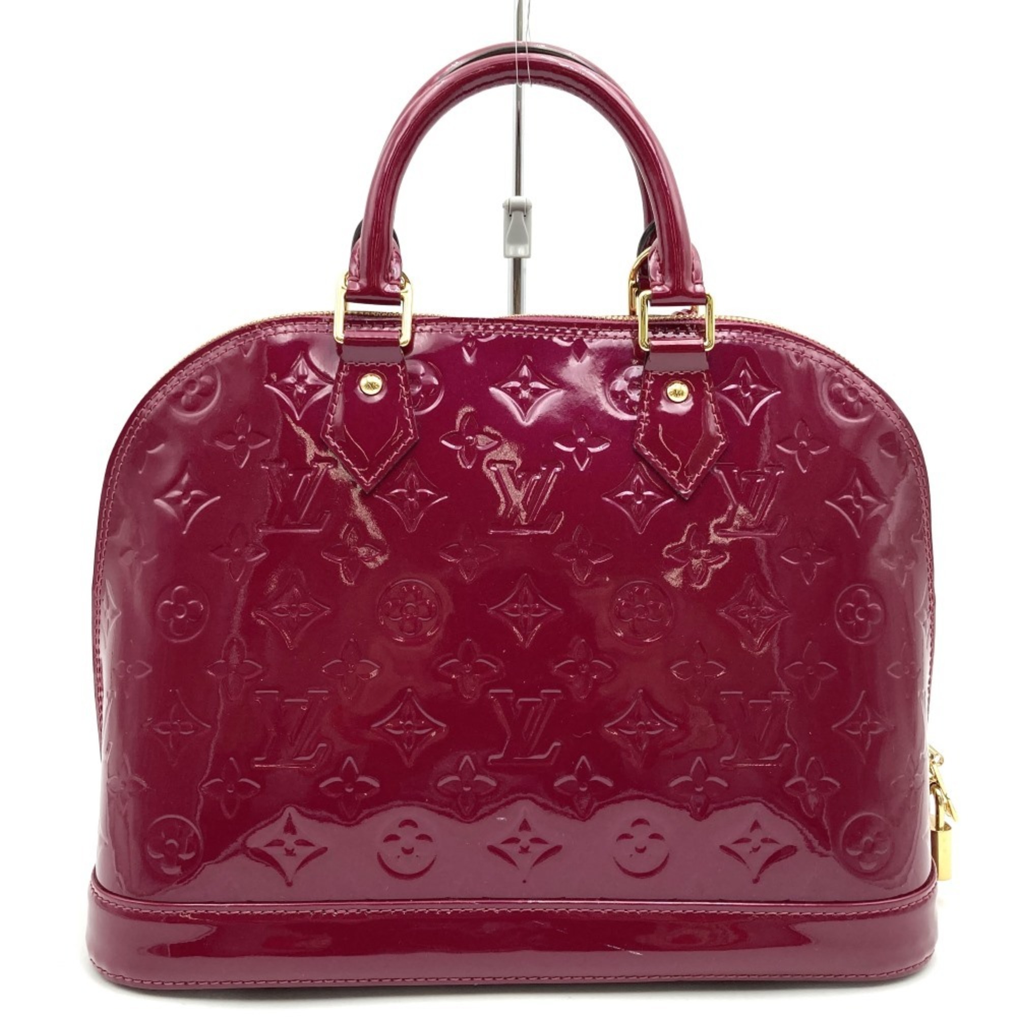 LOUIS VUITTON M91770 Alma PM Handbag Monogram Vernis Wine Red Women's