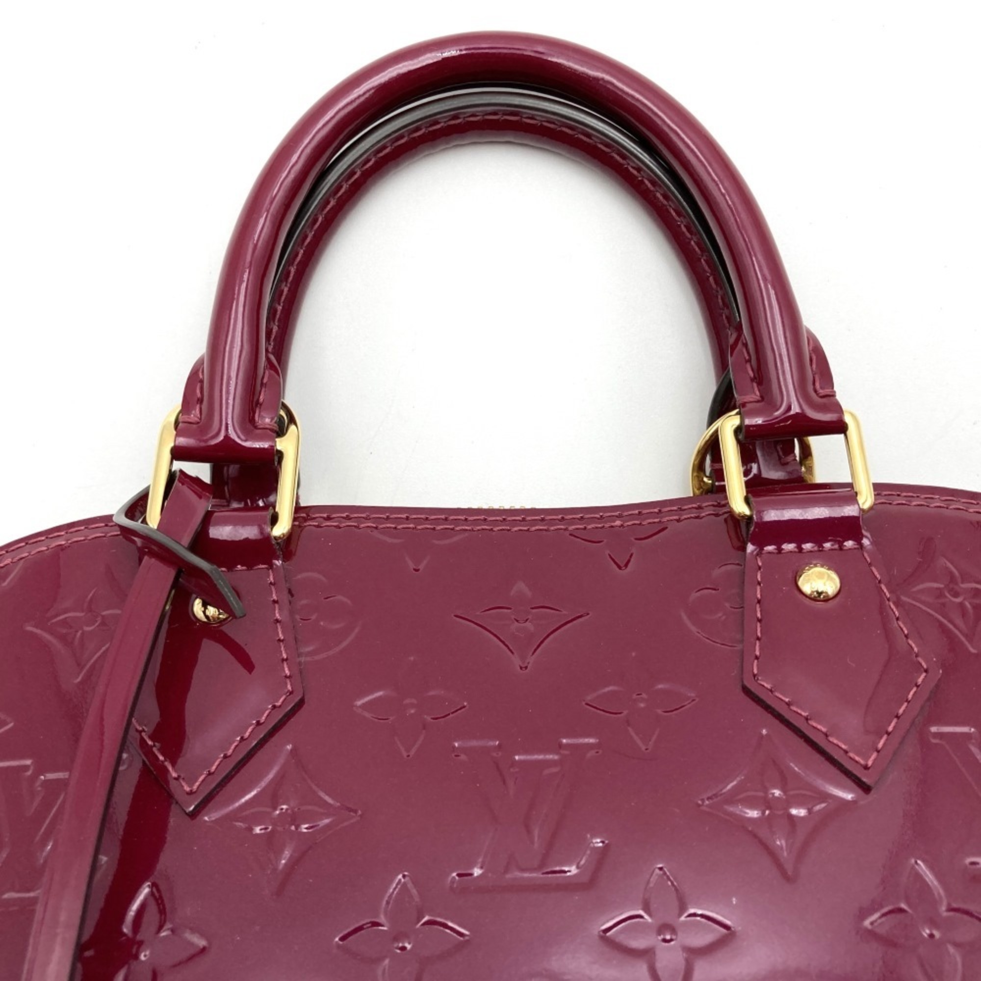 LOUIS VUITTON M91770 Alma PM Handbag Monogram Vernis Wine Red Women's