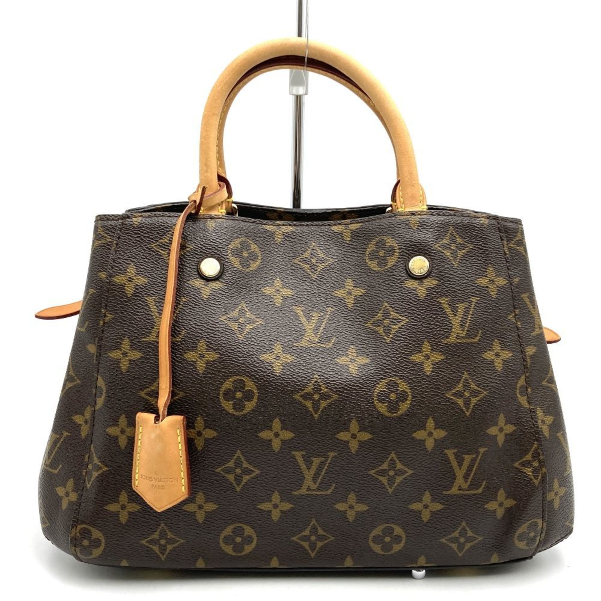 LOUIS VUITTON M41055 Handbag Montaigne BB Monogram Canvas Brown Women's