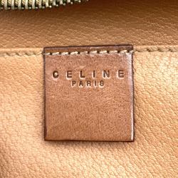 CELINE MC98 Pouch Macadam Pattern/Leather Brown Women's