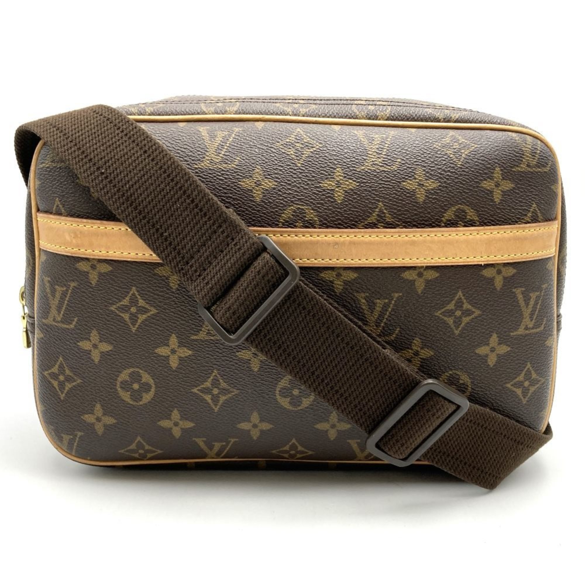 LOUIS VUITTON M45254 Reporter PM Monogram Shoulder Bag Brown Women's