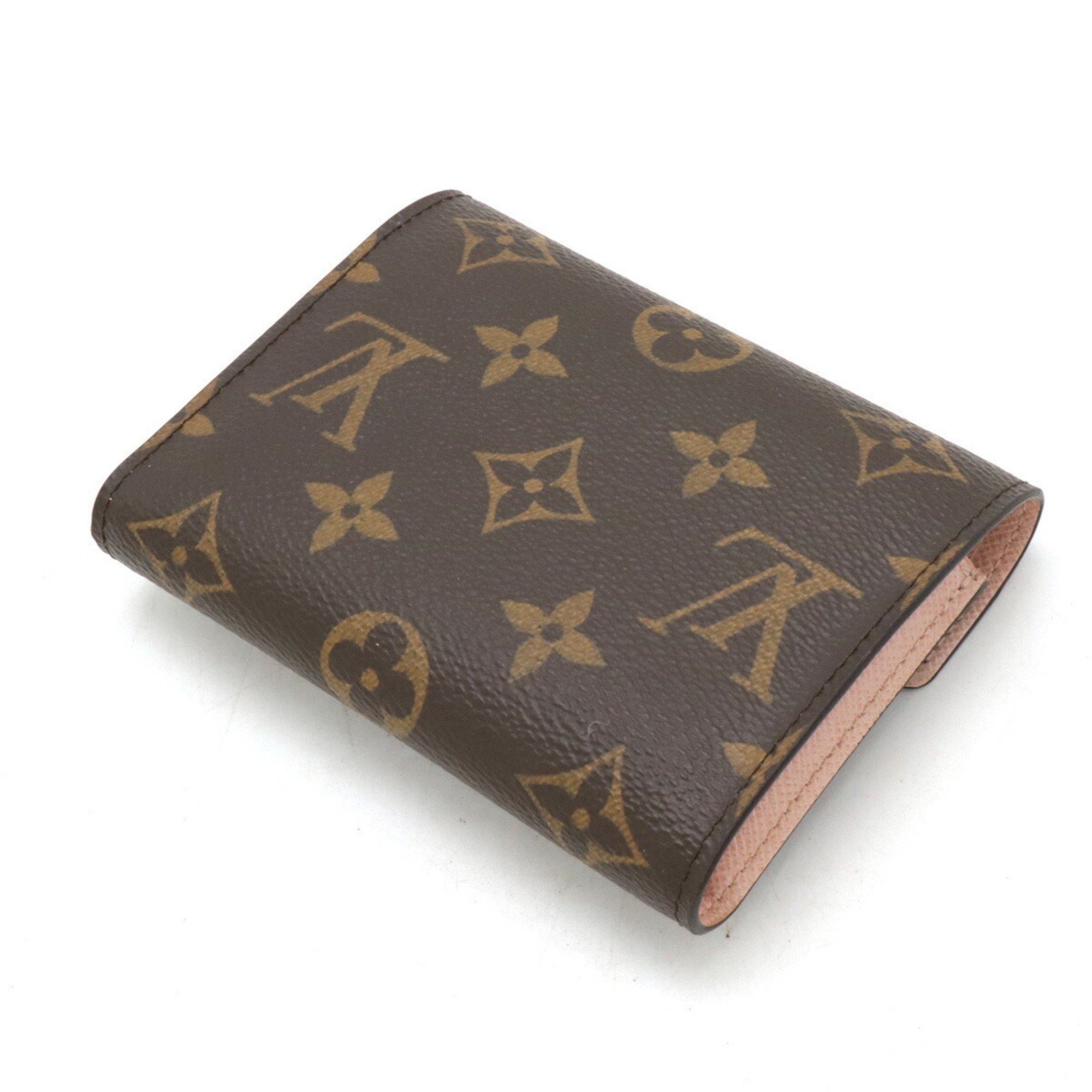 LOUIS VUITTON Louis Vuitton Monogram Portefeuille Victorine Tri-fold Wallet Rose Ballerine Pink M62360