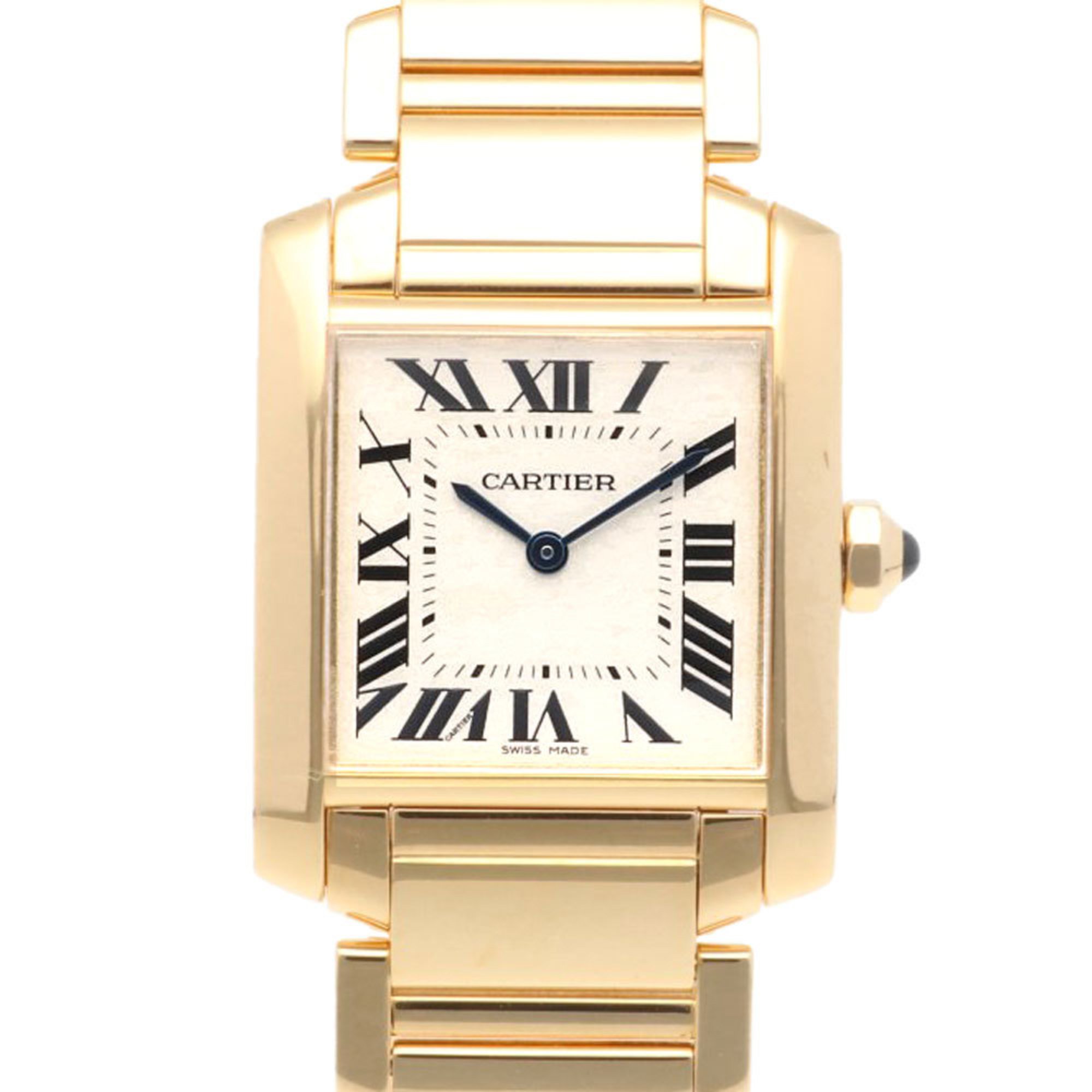 Cartier Tank Francaise MM Watch 18K 1821 Quartz Unisex CARTIER Overhauled