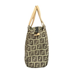 FENDI Zucchino Handbag Canvas 2415 8N000-028 Beige Women's