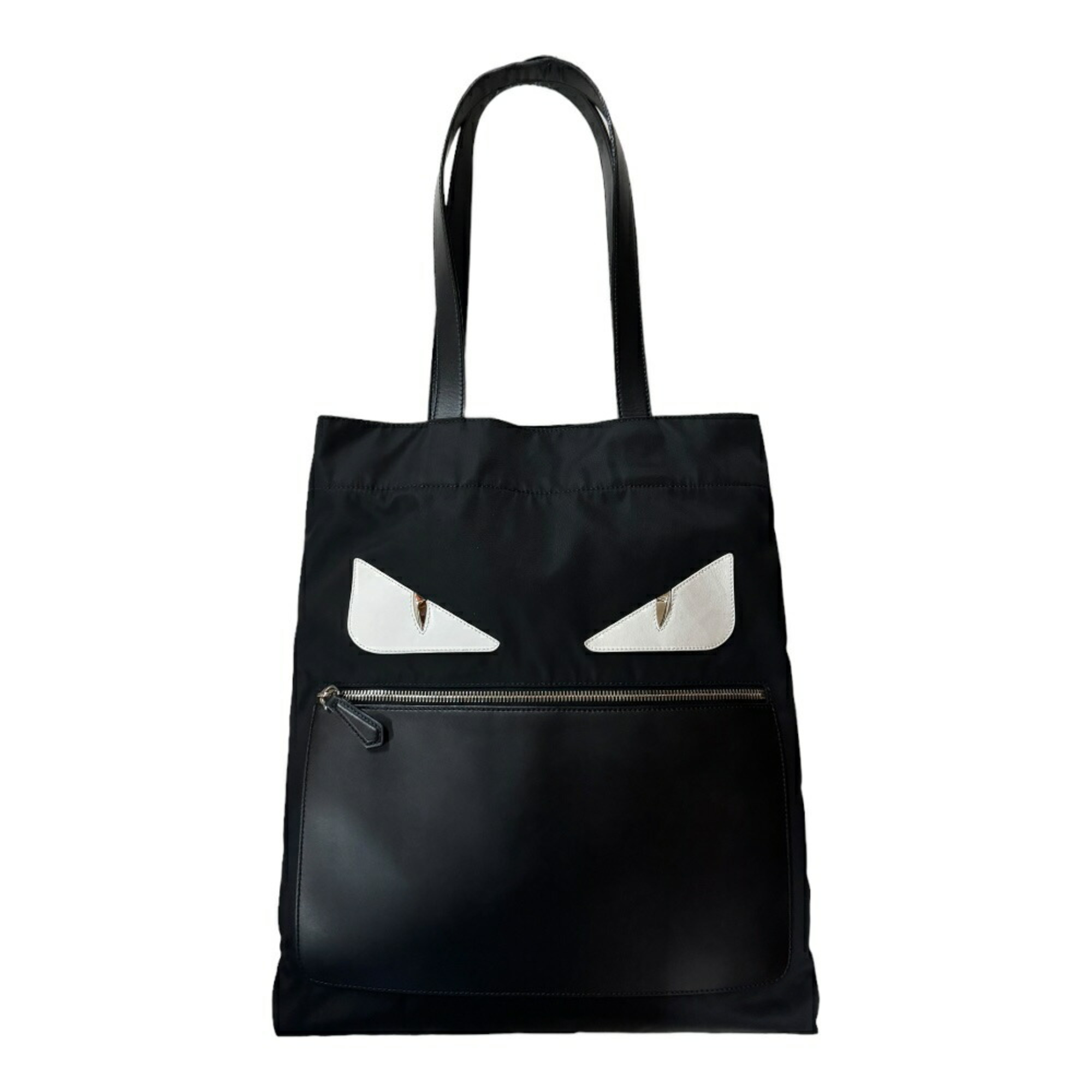 FENDI Tote Bag Nylon 7V32 A3DA Black Unisex