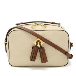 LOUIS VUITTON Louis Vuitton Monogram Empreinte Saintonge Shoulder Bag Tassel Bicolor Leather Crème Caramel M44597