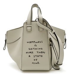 LOEWE Hammock Bag Joe Brainard Collaboration Message Model Handbag Shoulder 6WAY Leather Off-White A538S35X31