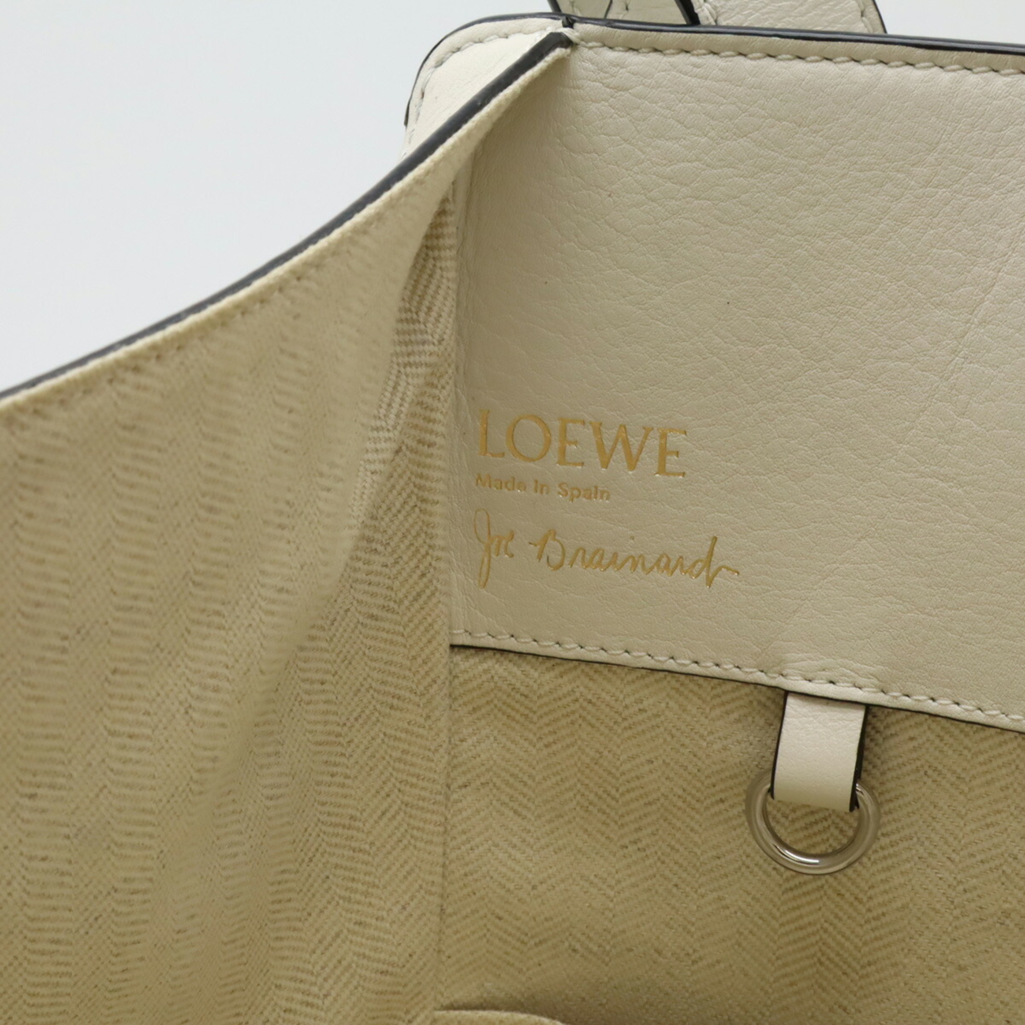 LOEWE Hammock Bag Joe Brainard Collaboration Message Model Handbag Shoulder 6WAY Leather Off-White A538S35X31