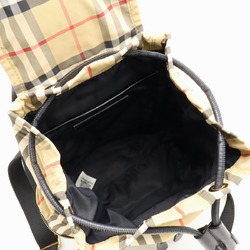 BURBERRY Nova Check Backpack Nylon Leather Beige Black 8032709