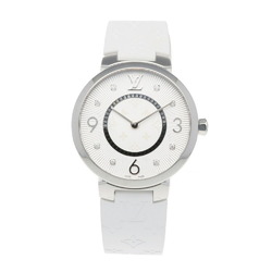 Louis Vuitton Tambour Monogram Watch, Stainless Steel Q13MJ Quartz Unisex LOUIS VUITTON 8P Diamond