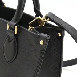 LOUIS VUITTON Louis Vuitton Monogram Empreinte On the Go PM Handbag Shoulder Bag Noir Black M45653