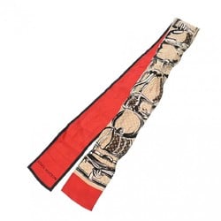 LOUIS VUITTON Louis Vuitton Bandeau Trunk Beige/Red Women's 100% Silk Scarf Muffler