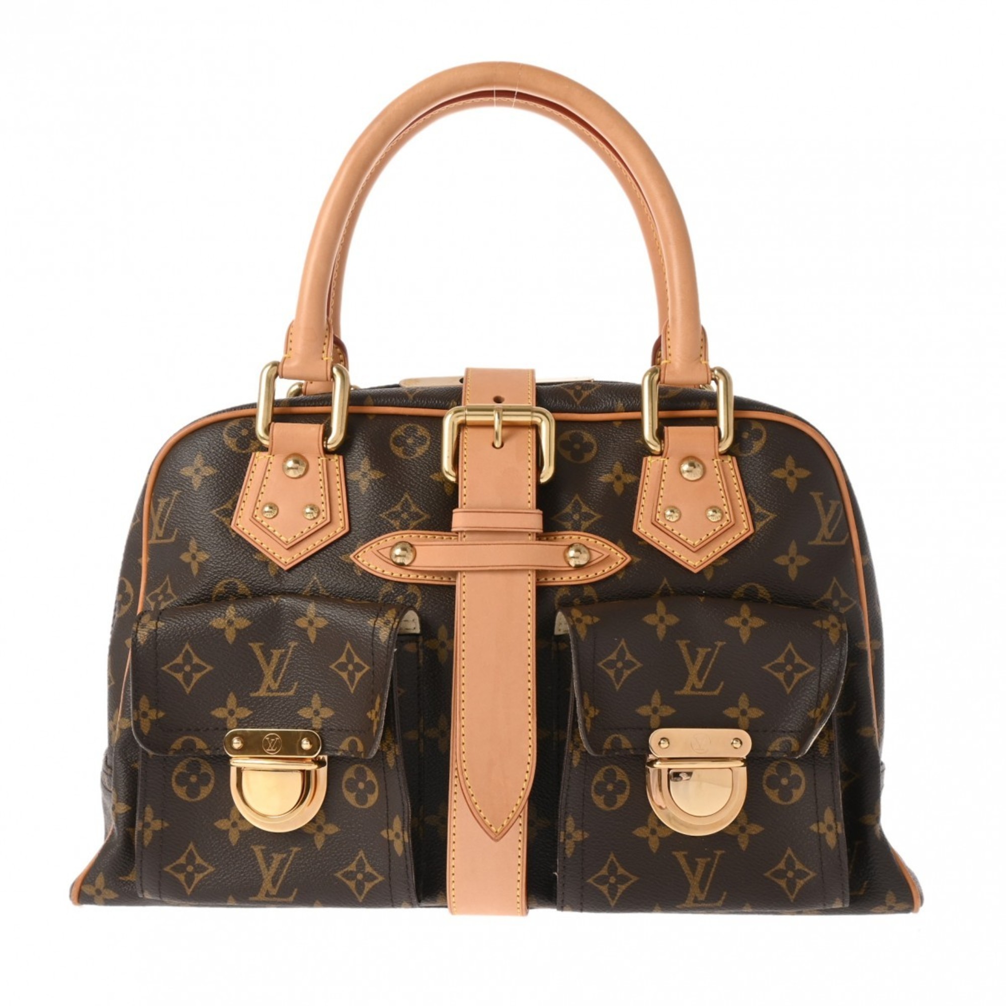 LOUIS VUITTON Louis Vuitton Monogram Manhattan GM Brown M40025 Women's Canvas Handbag