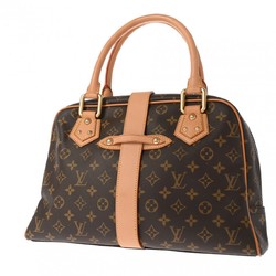 LOUIS VUITTON Louis Vuitton Monogram Manhattan GM Brown M40025 Women's Canvas Handbag