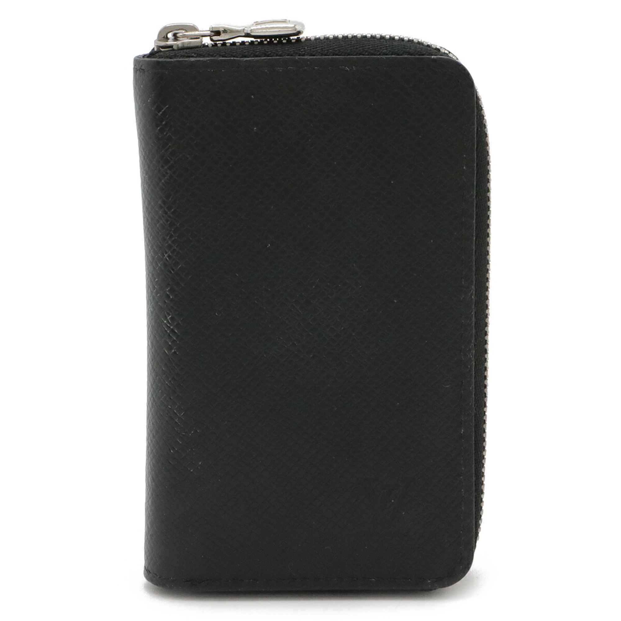 LOUIS VUITTON Taiga Zipper Coin Purse, Case, Calf Leather, Ardoise, Black, M32832