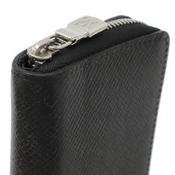 LOUIS VUITTON Taiga Zipper Coin Purse, Case, Calf Leather, Ardoise, Black, M32832