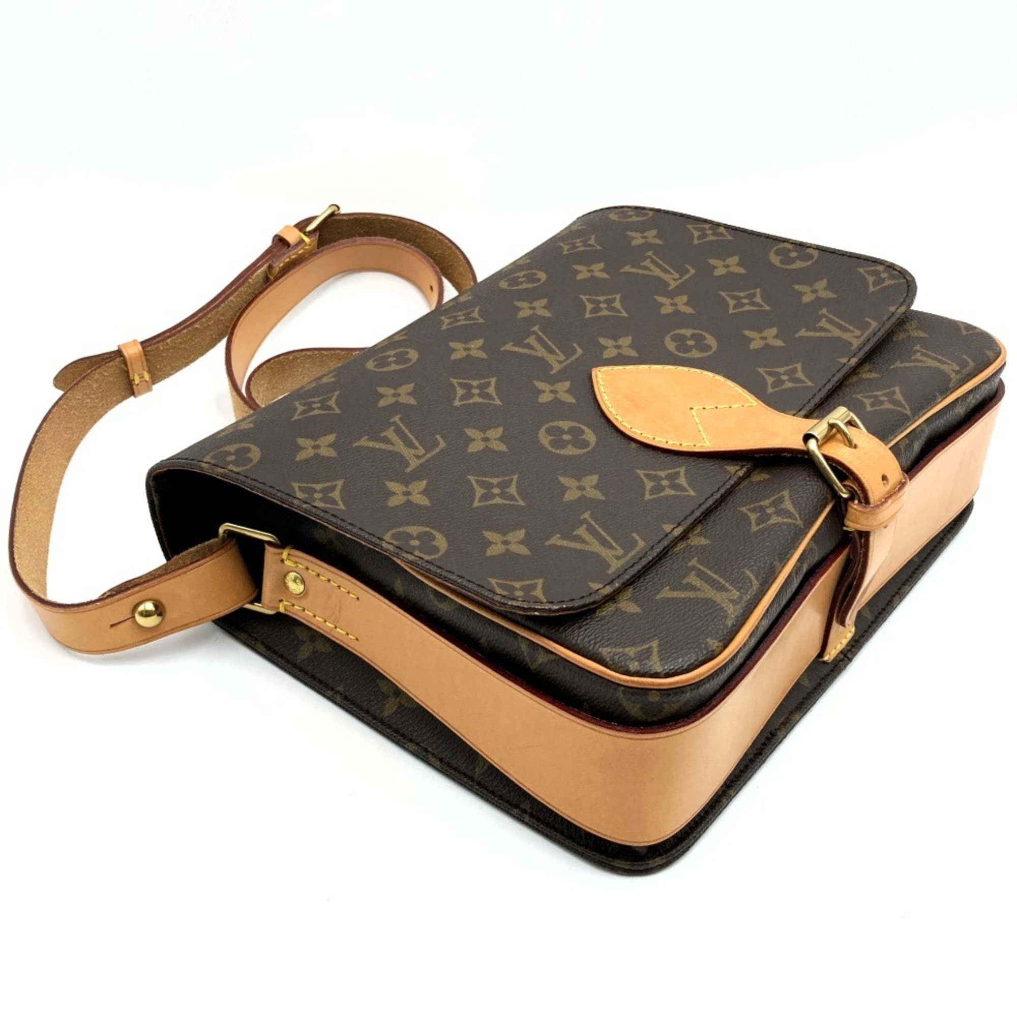 LOUIS VUITTON M51252 Cartesiere Shoulder Bag Brown Monogram Canvas Men's Women's